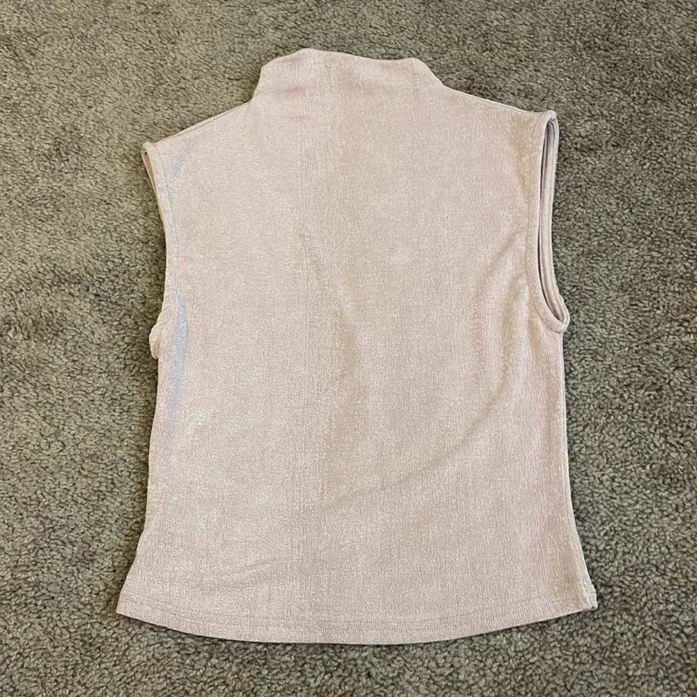Tan Mock Neck Tank Crop Top